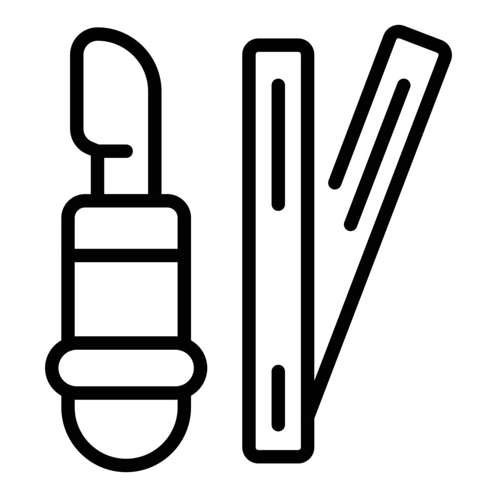 Contraception scalpel icon outline vector. Health control vector