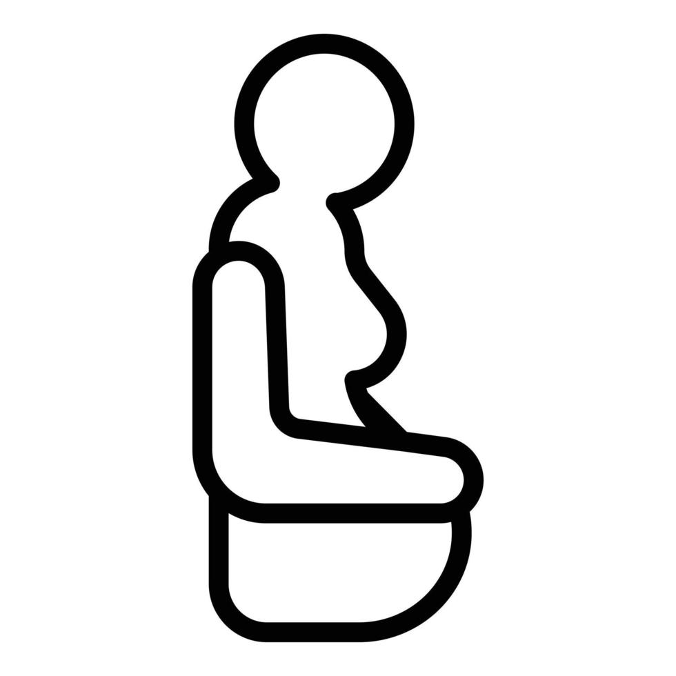 Pregnant woman icon outline vector. Positive test vector