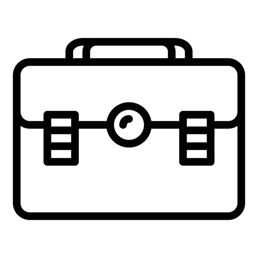 Leather cosmetic bag icon outline vector. Makeup zip vector