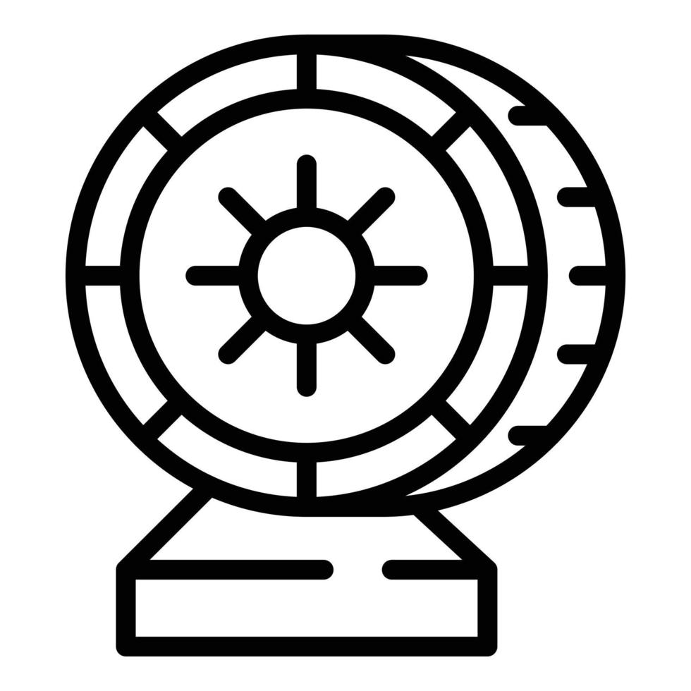 Pet wood wheel icon outline vector. Care store vector