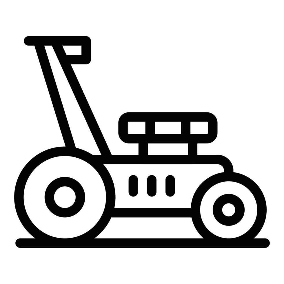 Lawn mower icon outline vector. Trimmer garden vector