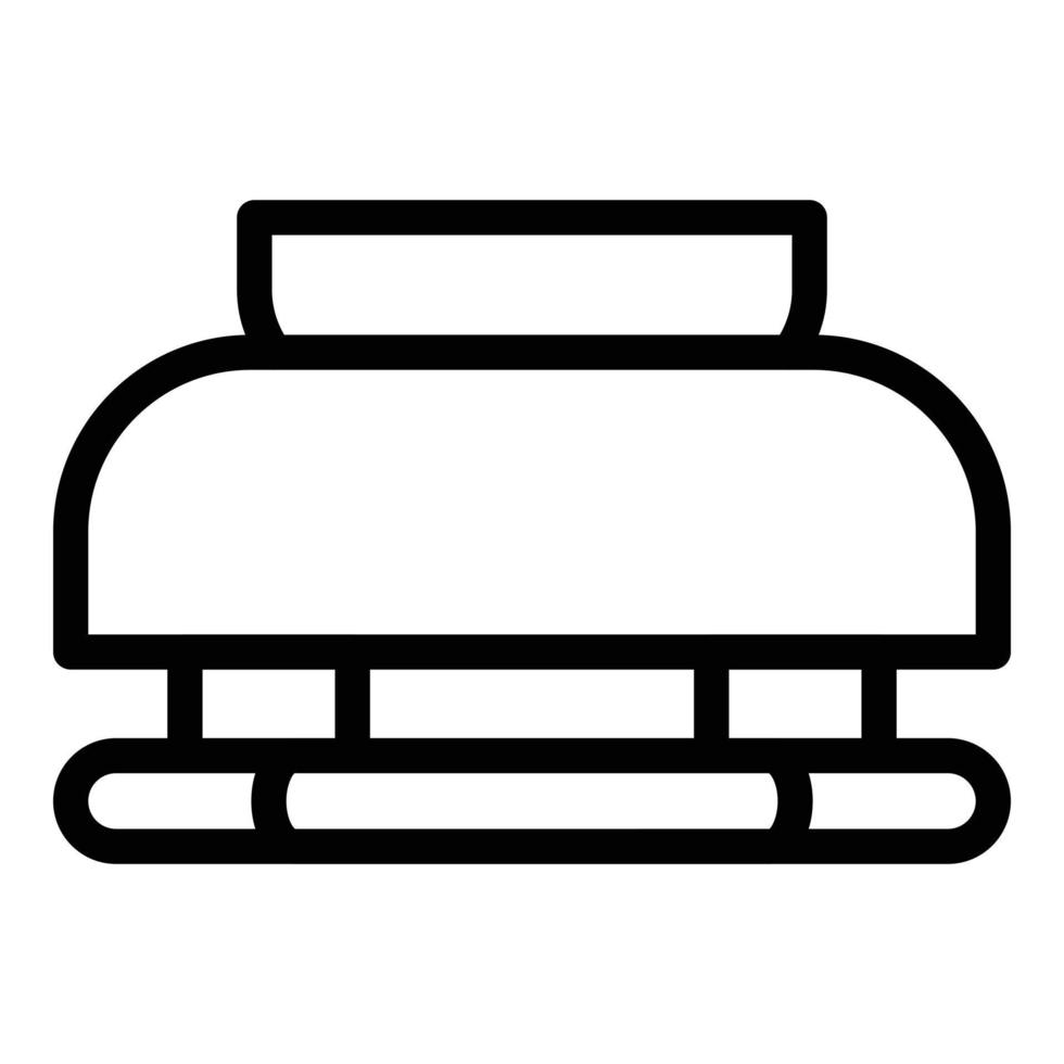 Replace smoke detector icon outline vector. Fire sensor vector