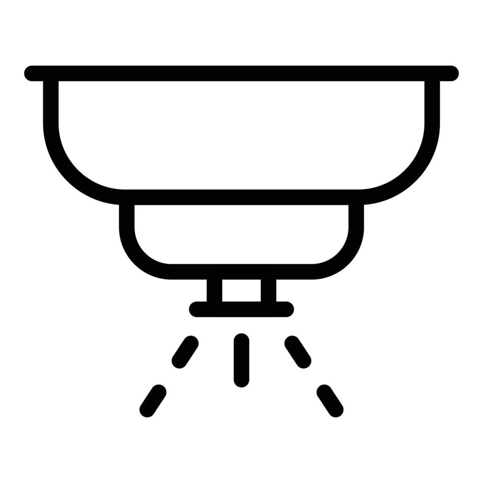 Smoke detector sprinkler icon outline vector. Home system vector
