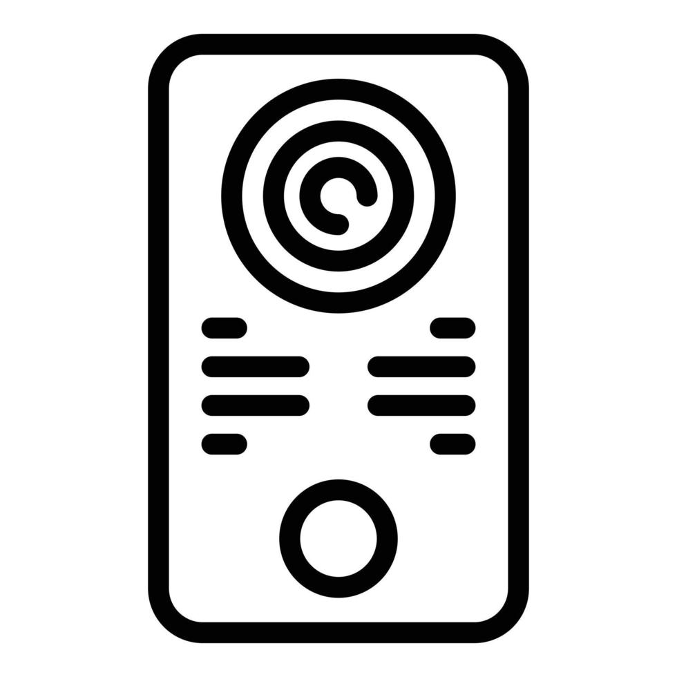 Entry video intercom icon outline vector. Electronic call vector