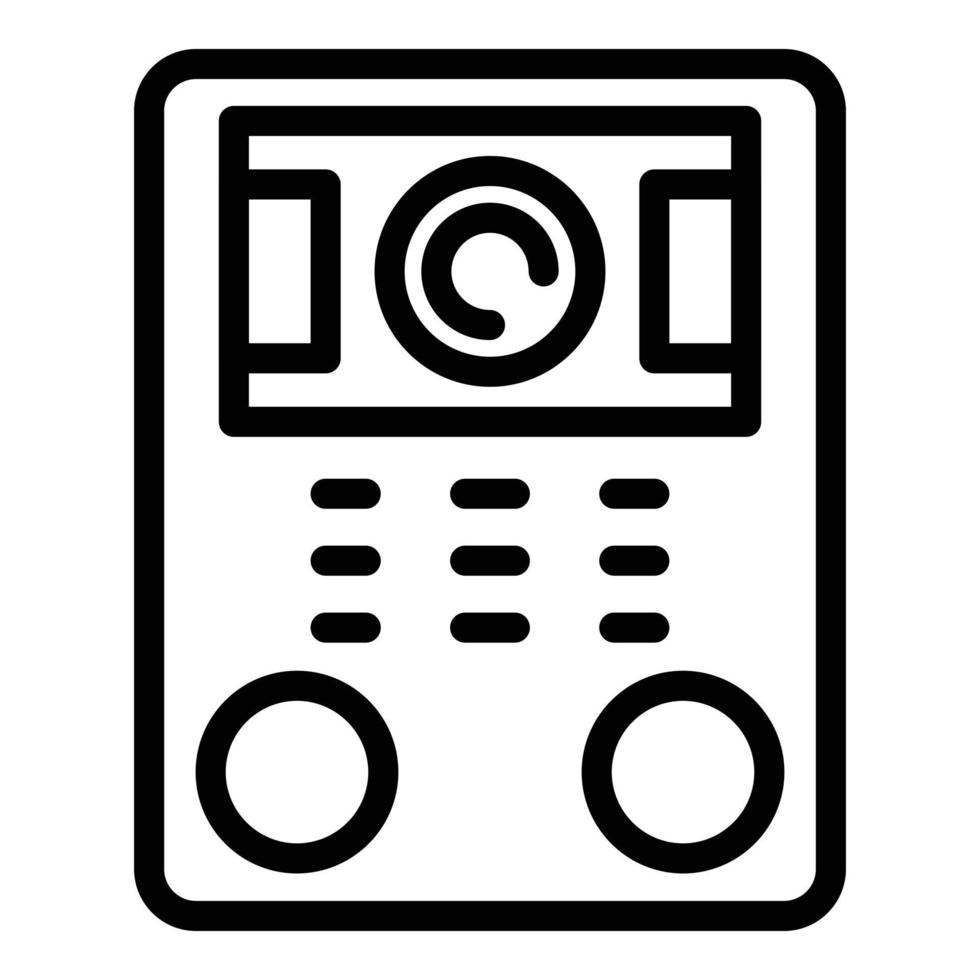 Video intercom doorbell icon outline vector. Door system vector