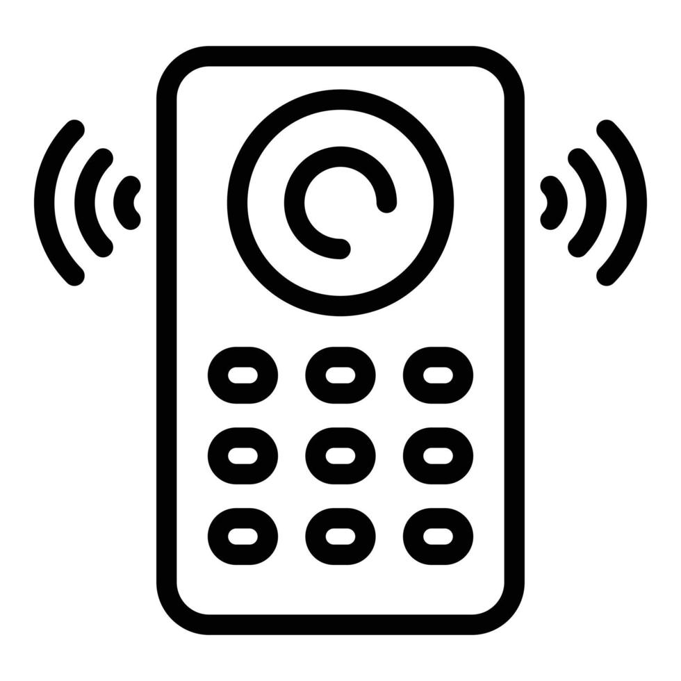 vector de contorno de icono de intercomunicación. videoportero