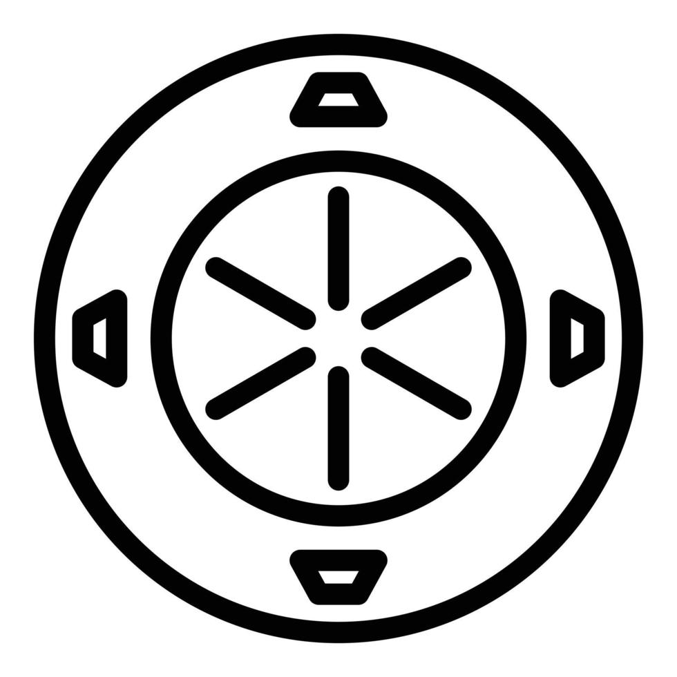 Ceiling smoke detector icon outline vector. Alarm fire vector