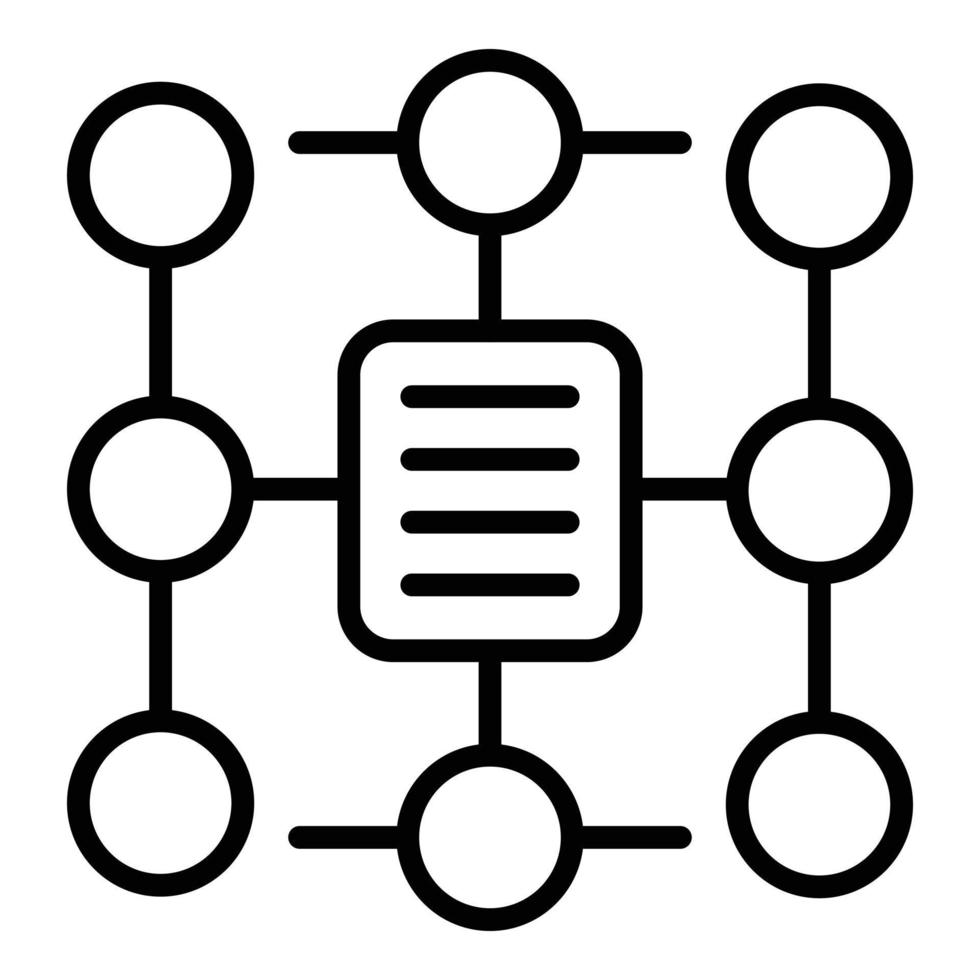 Workflow scheme icon outline vector. Work process vector