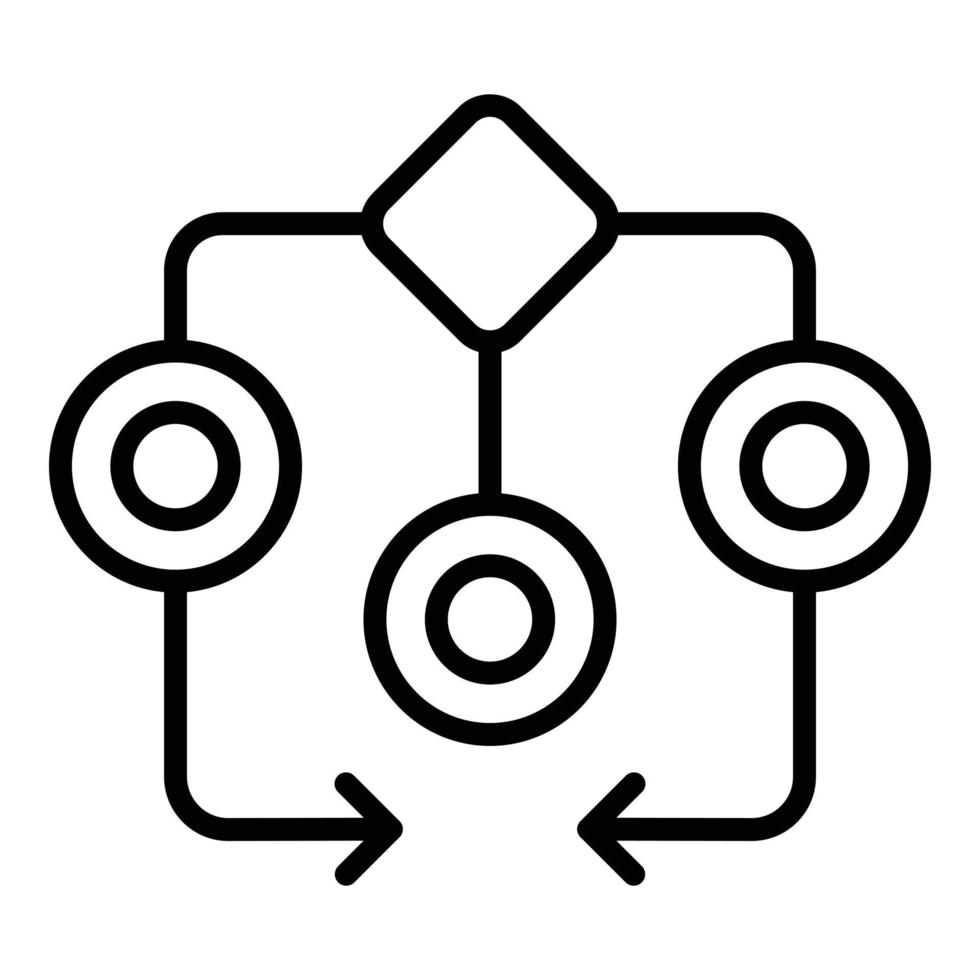 Workflow progess icon outline vector. Gear system vector
