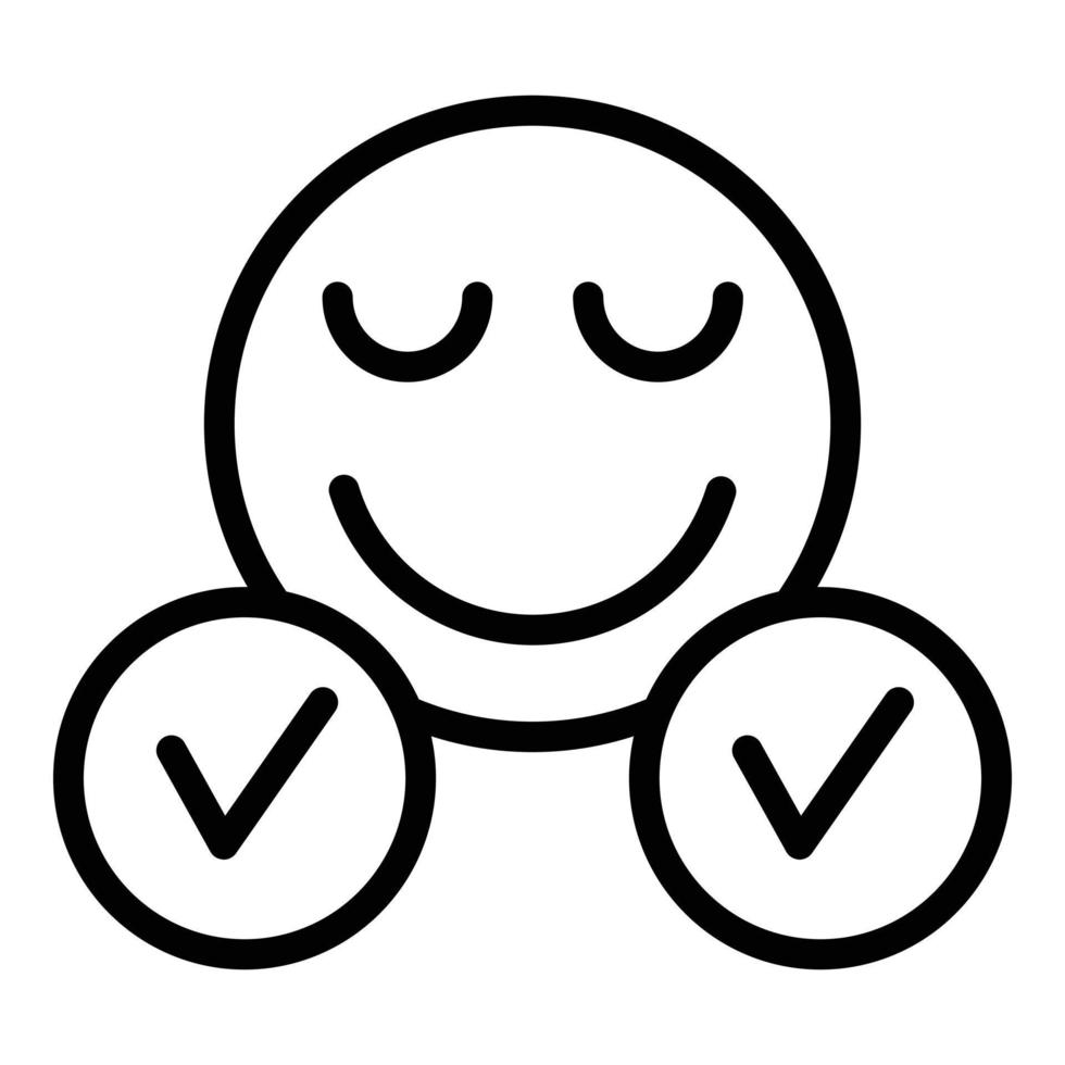 Positive marketing icon outline vector. Customer help vector