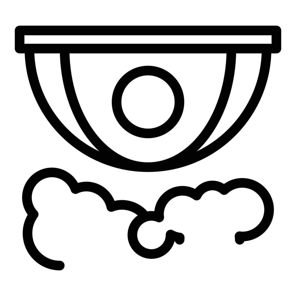 Smoke detector system icon outline vector. Fire alarm vector