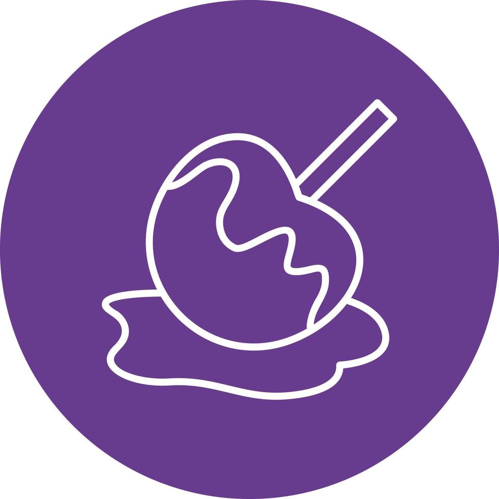 diseño de icono creativo de manzana de caramelo vector