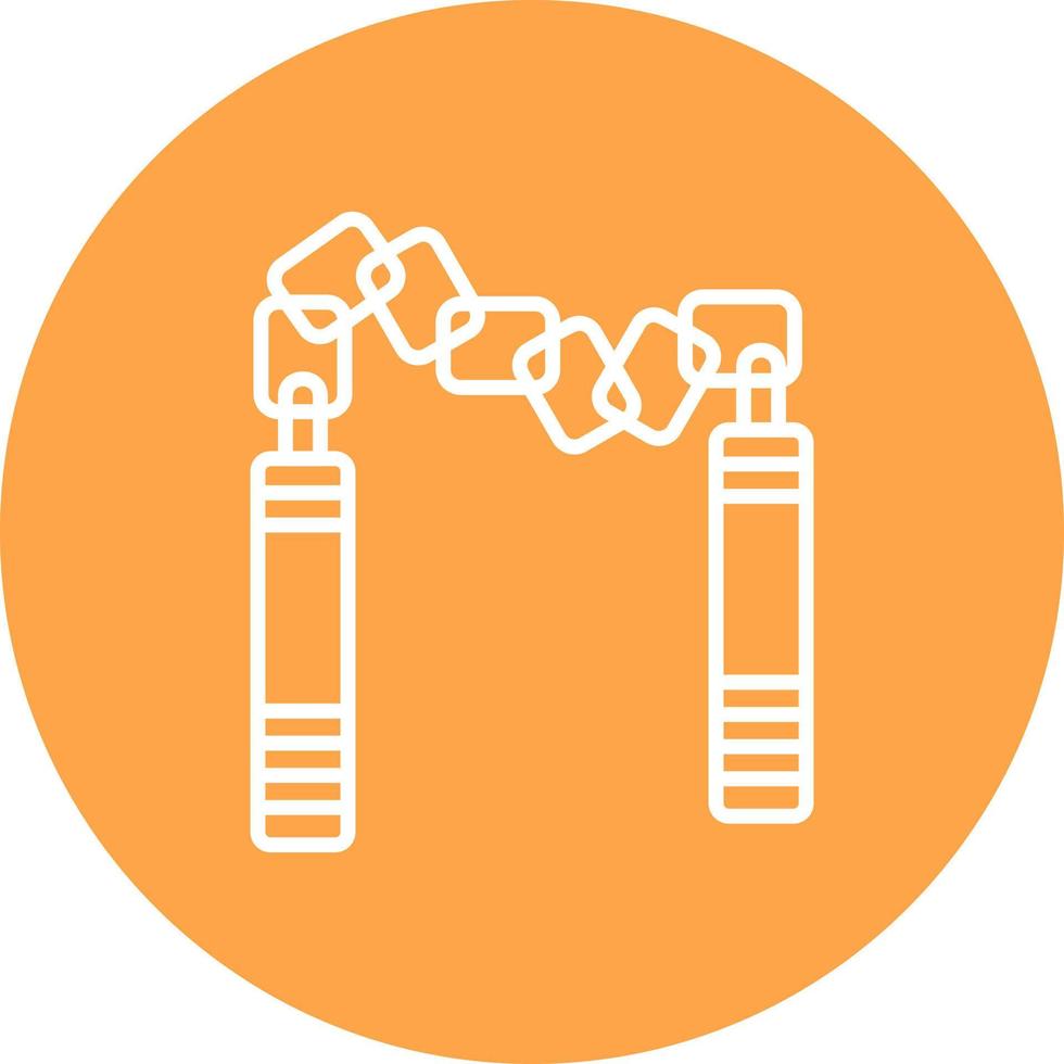 Nunchaku Creative Icon Design vector