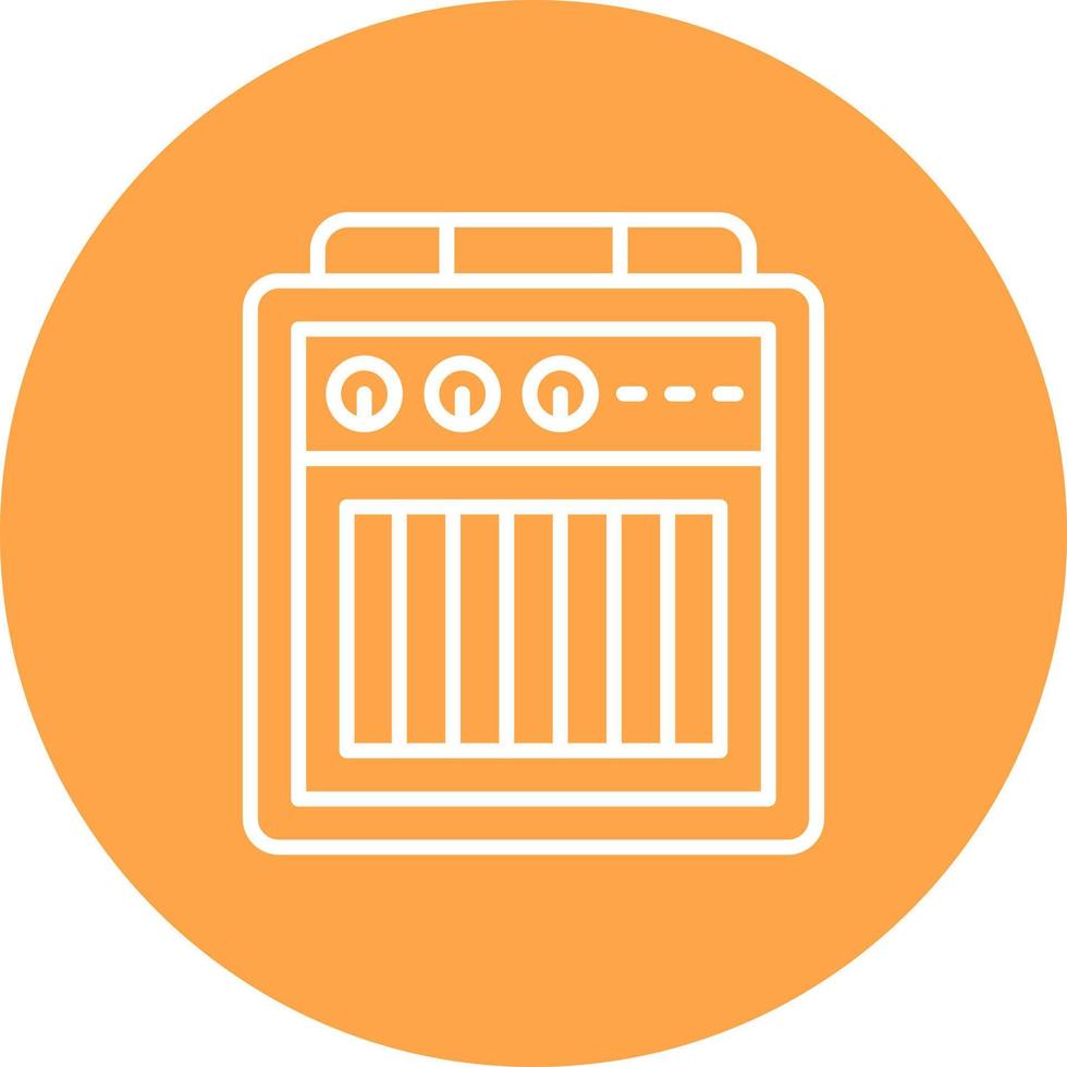 Amplifier Box Creative Icon Design vector