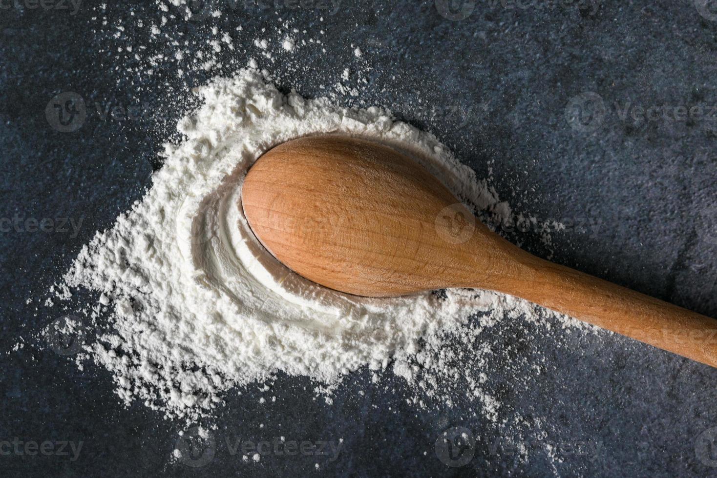 Baking Powder Spilled from a Teaspoon photo