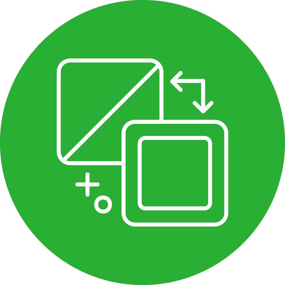 Fill And Stroke Creative Icon Design vector