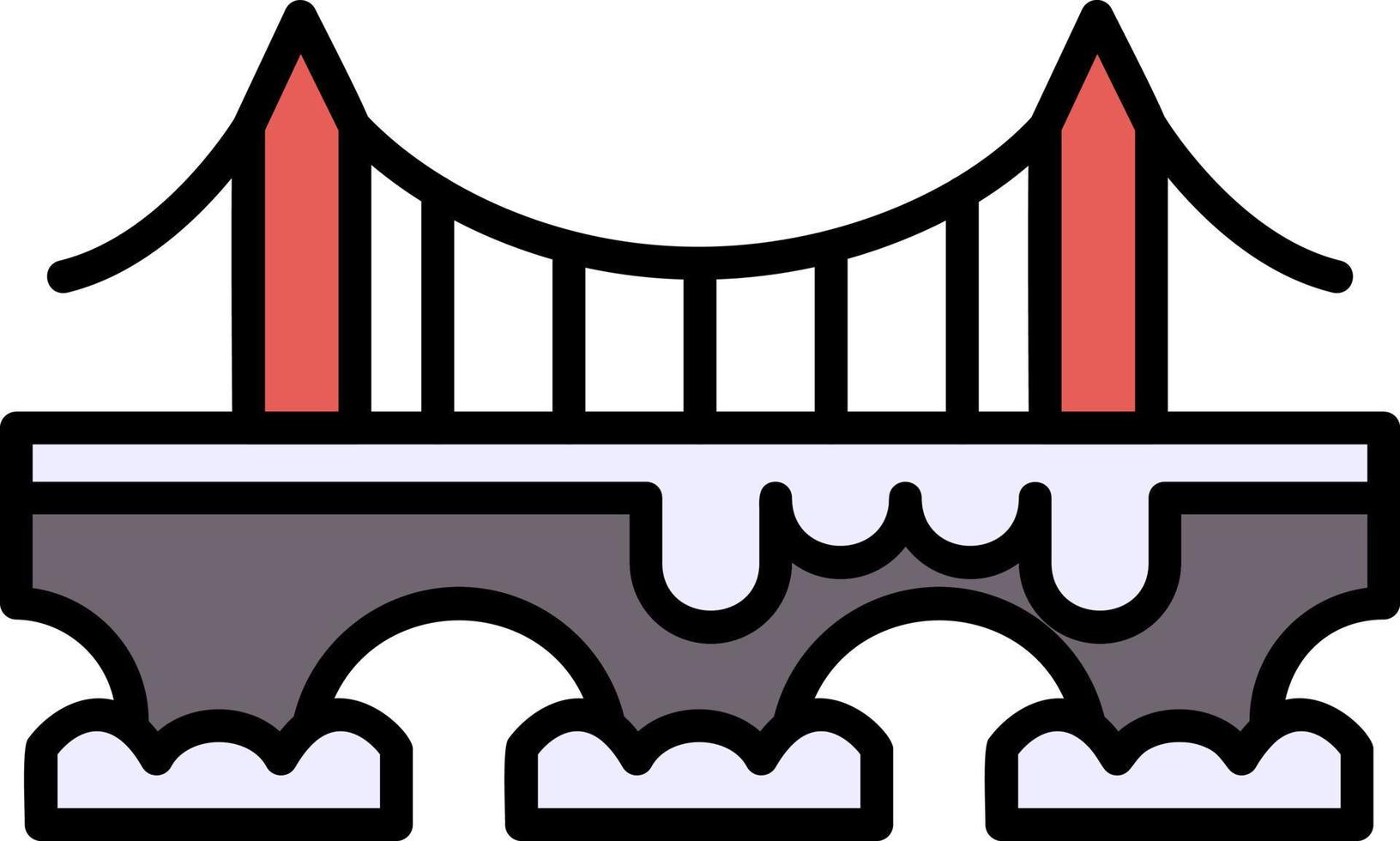 diseño de icono creativo de puente vector