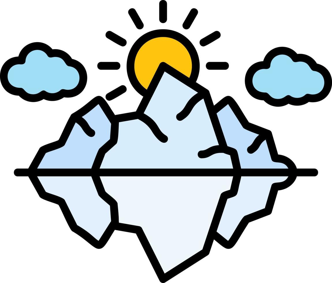 Iceberg Creative Icon Design vector