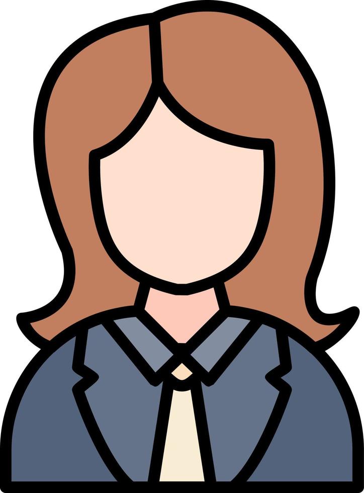 Female Worker Creative Icon Design vector