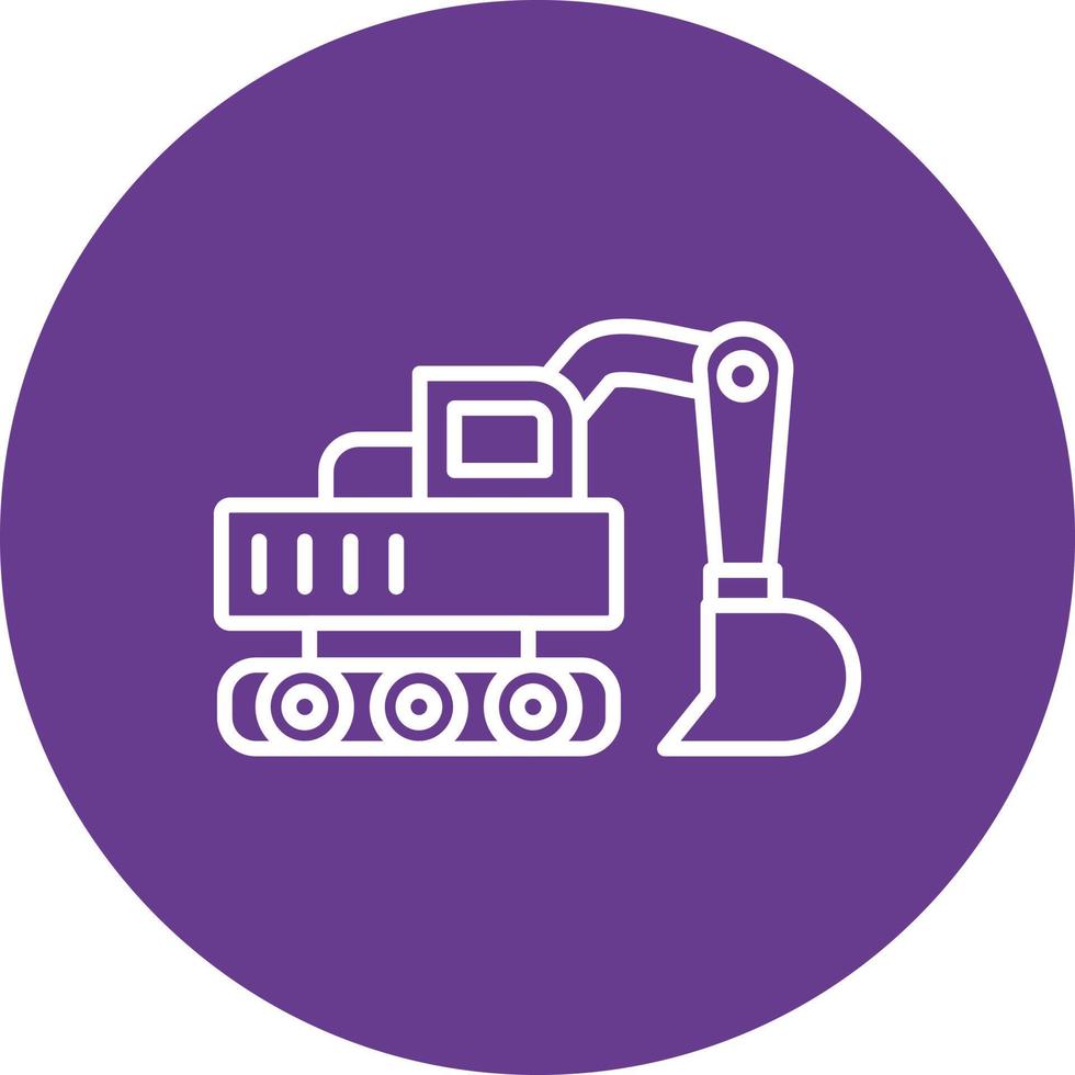 Excavator Creative Icon Design vector