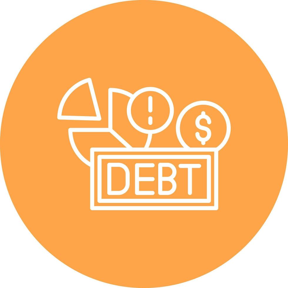 Debt Creative Icon Design vector