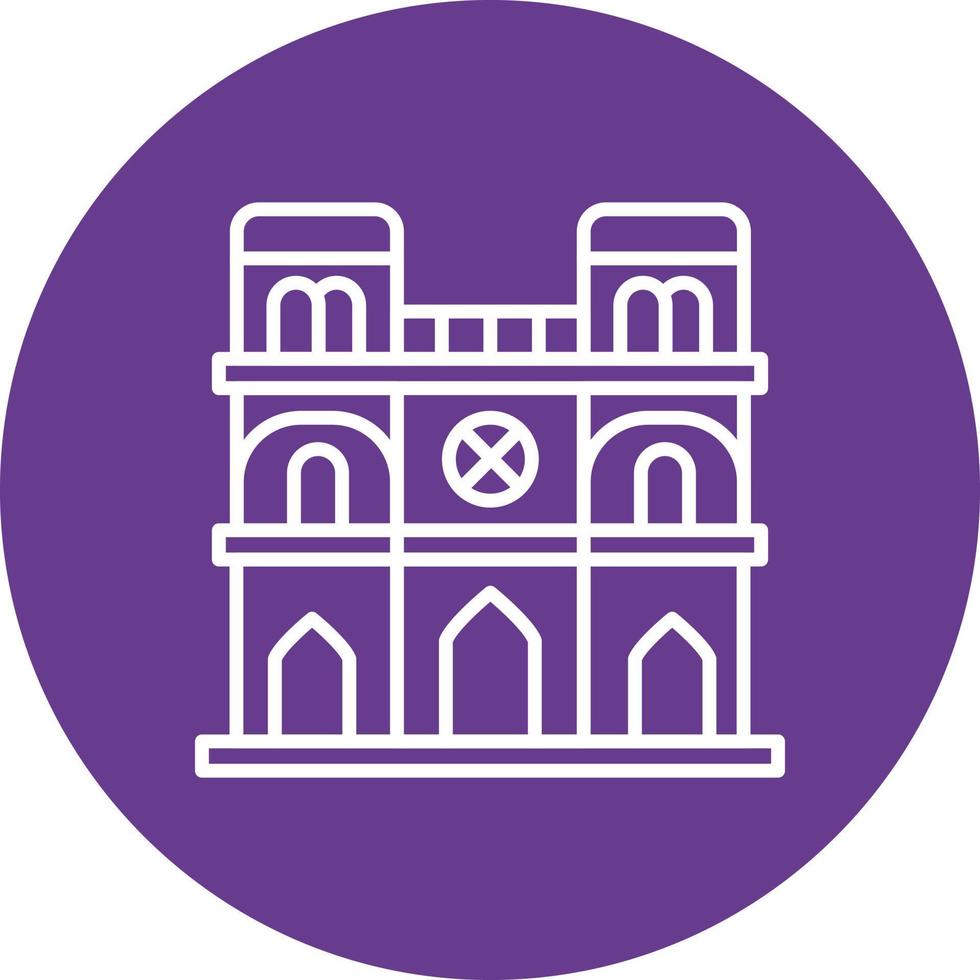 Notre Dame Creative Icon Design vector