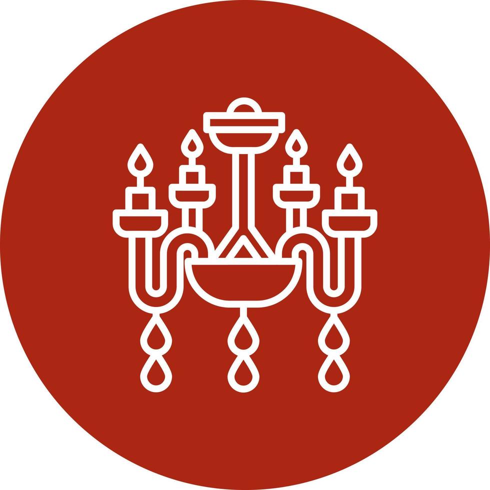 Chandelier Creative Icon Design vector