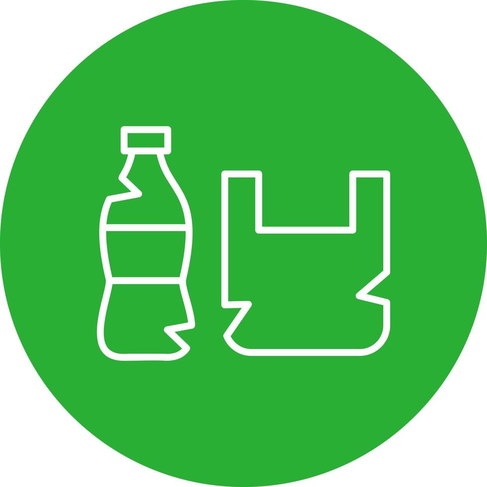 Waste Plastic Creative Icon Design vector