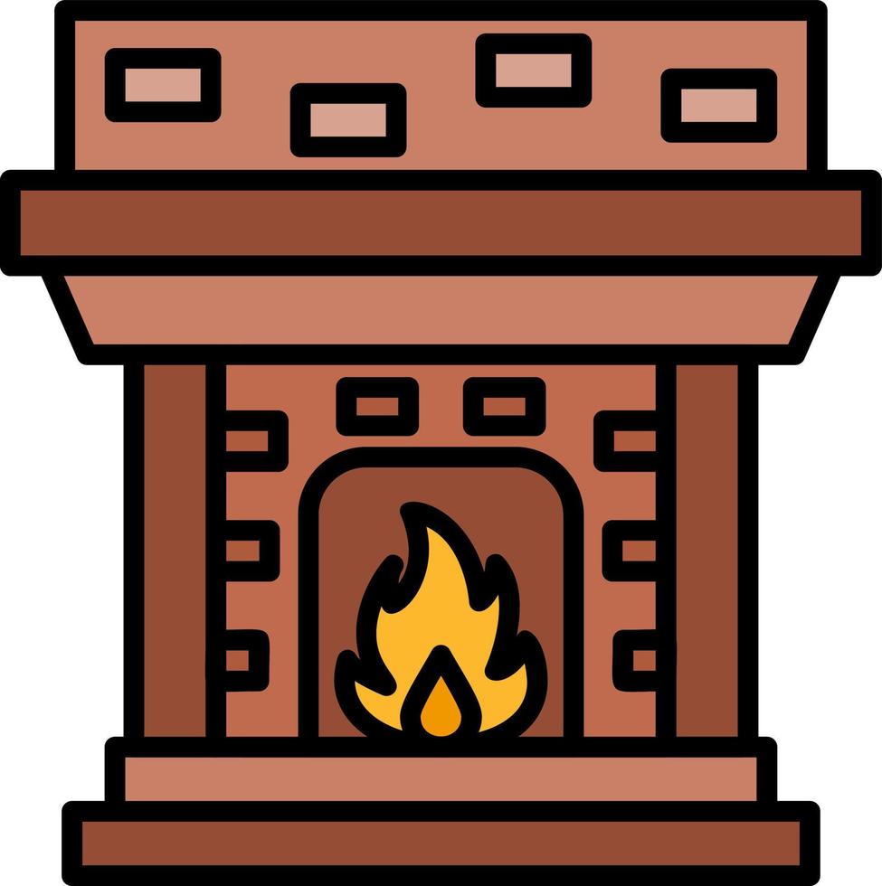 Fireplace Creative Icon Design vector