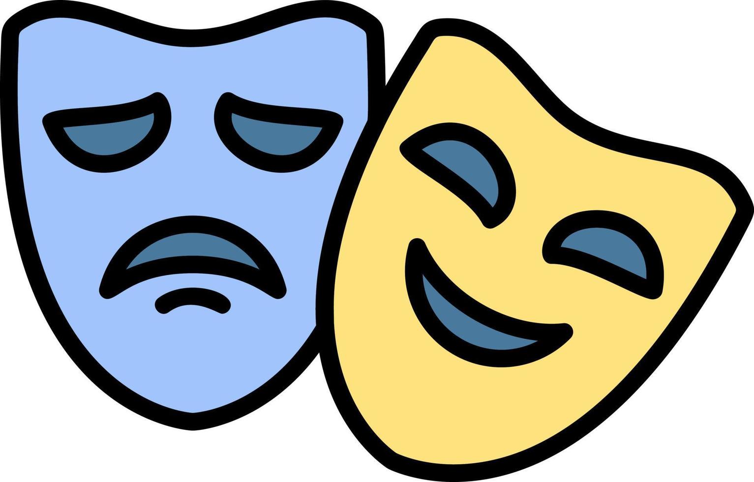 Theater Masks Creative Icon Design vector