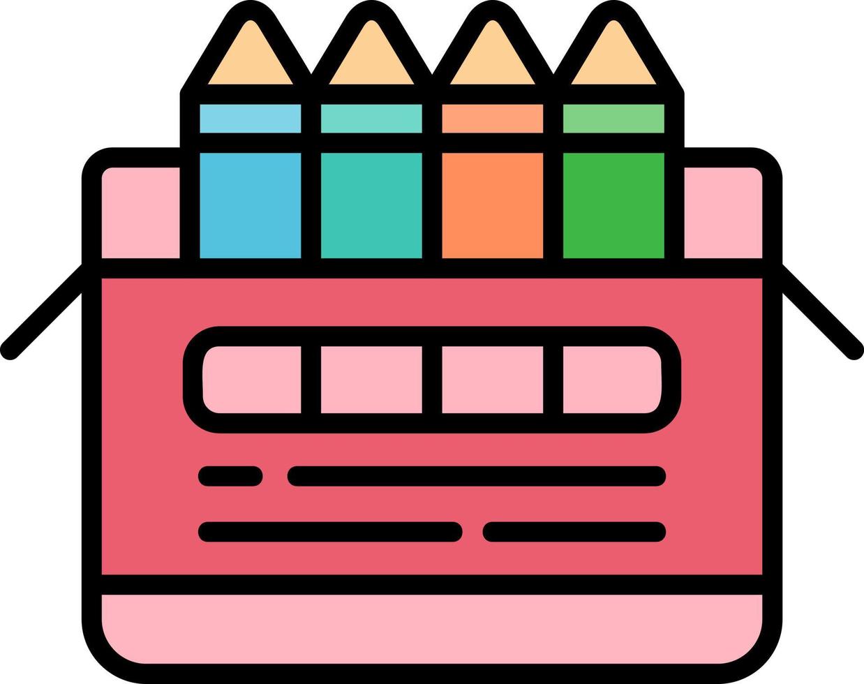 diseño de icono creativo de crayones vector