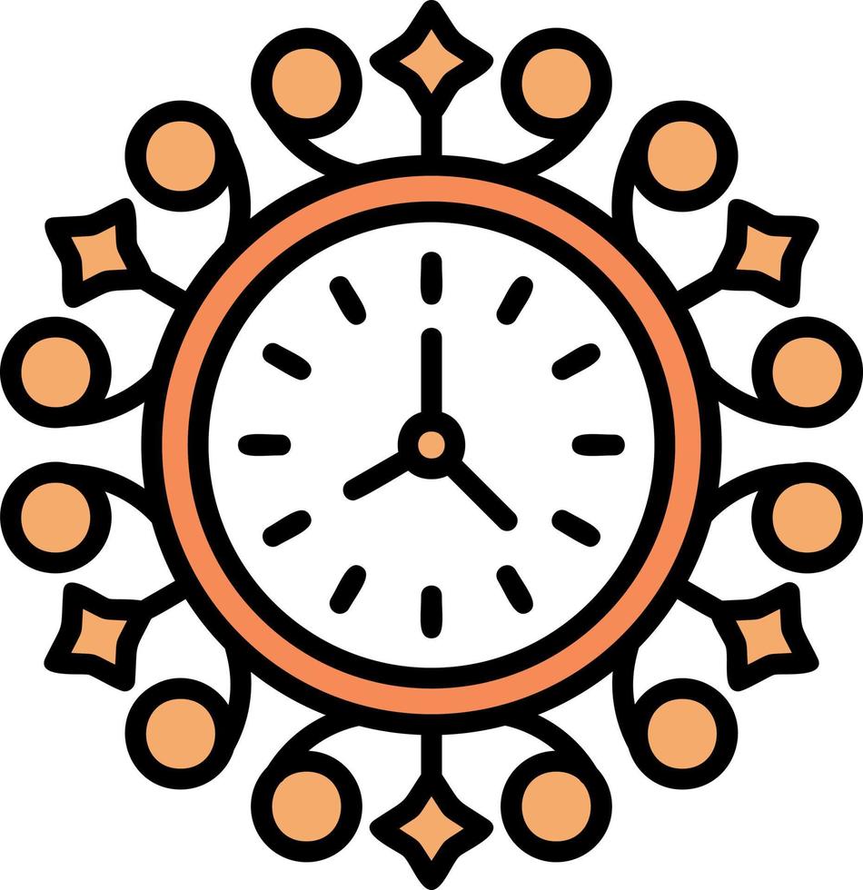 Wall Clock Creative Icon Design vector