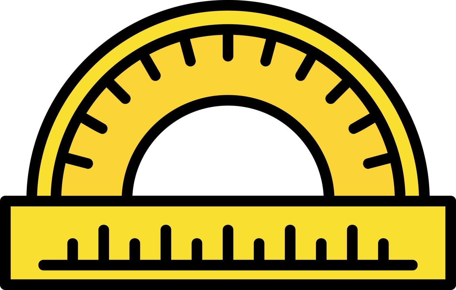 Protractor Creative Icon Design vector