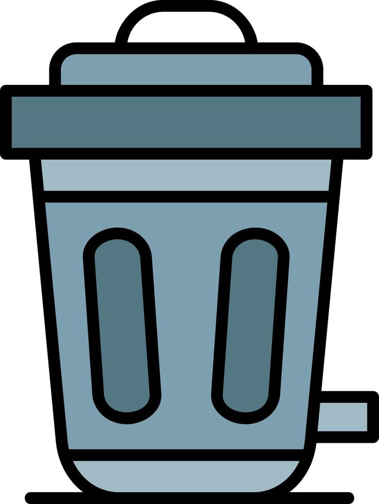 Trash Bin Creative Icon Design vector