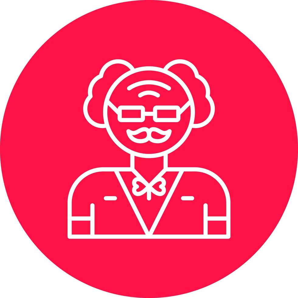Old Man Creative Icon Design vector