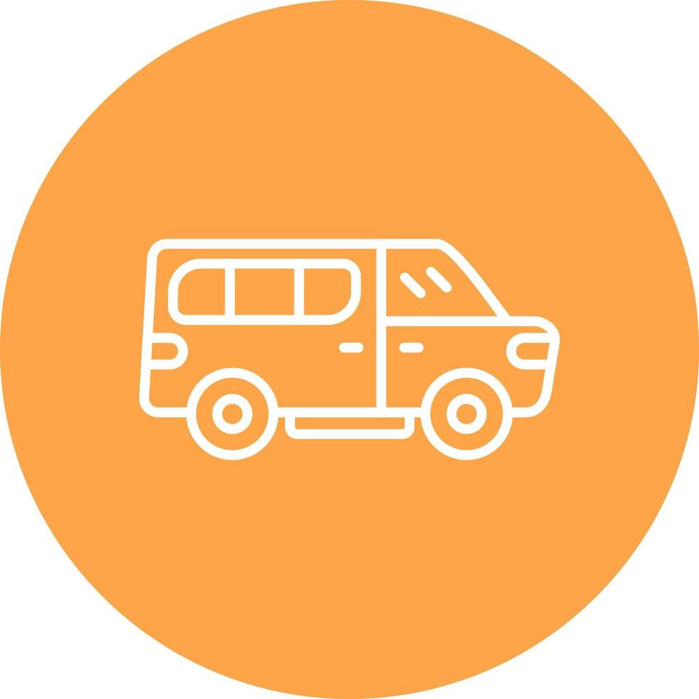 Minivan Creative Icon Design vector