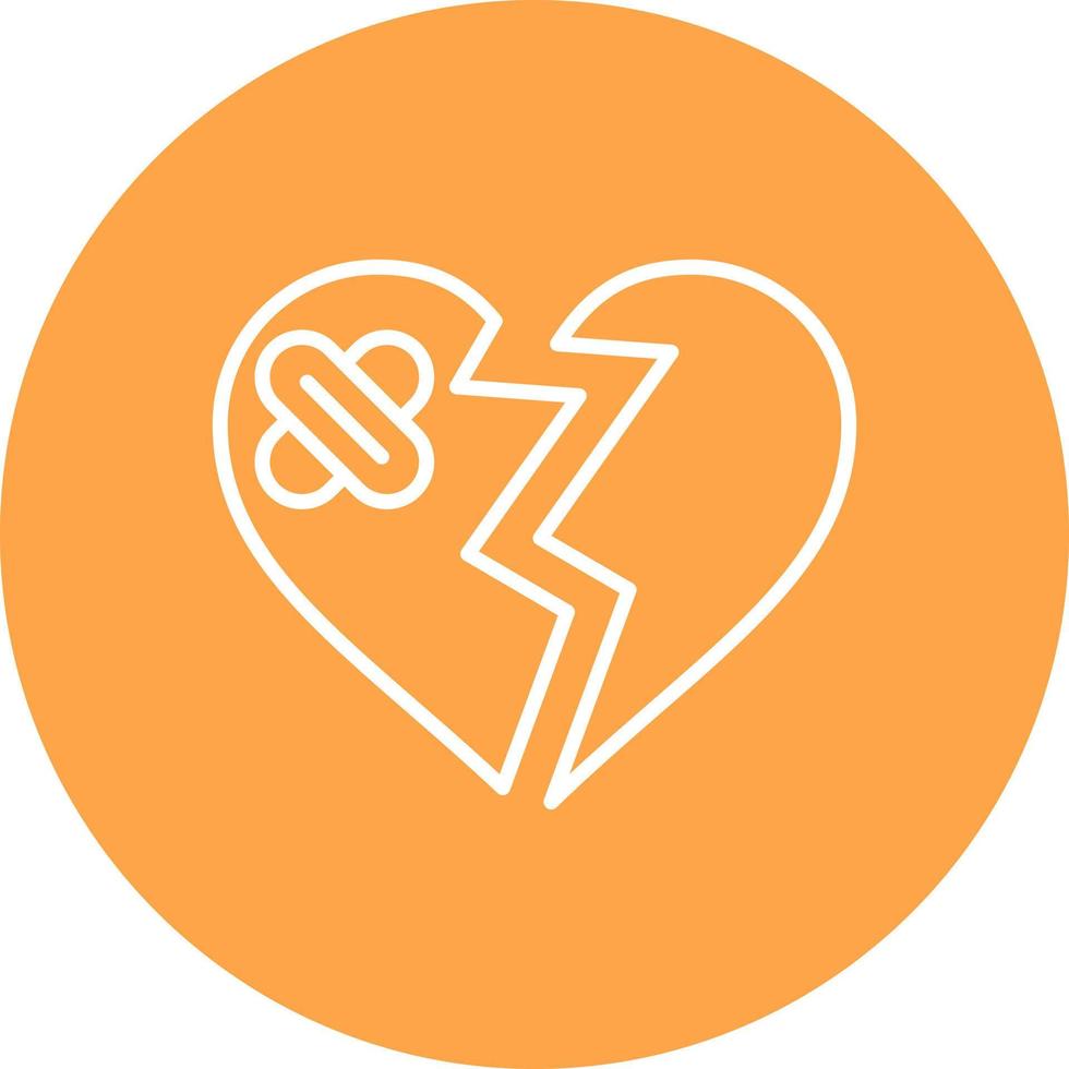 Broken Heart Creative Icon Design vector