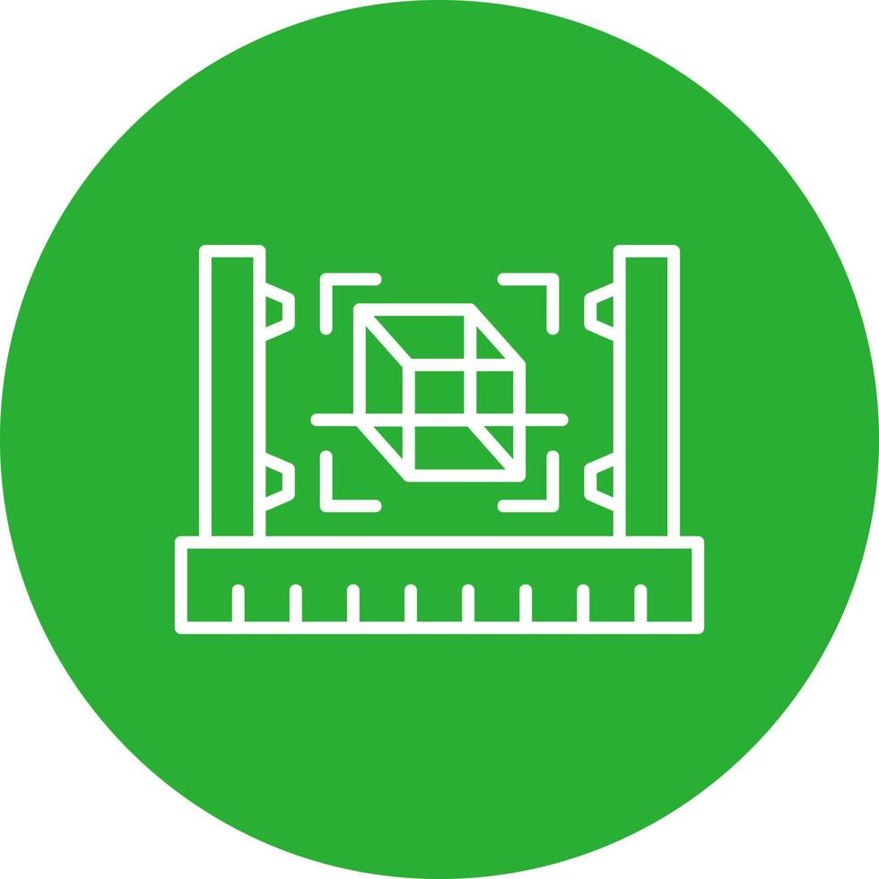 3d Scanner Creative Icon Design vector