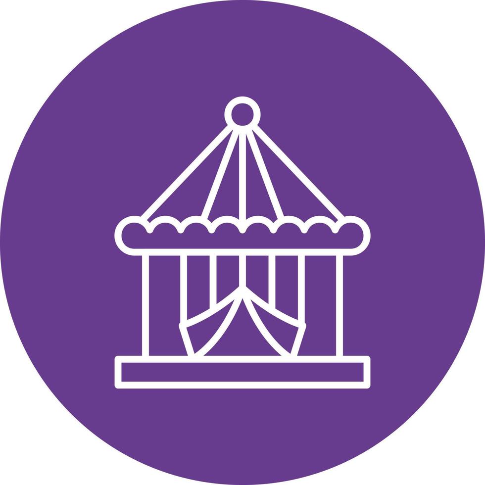 Circus Tent Creative Icon Design vector
