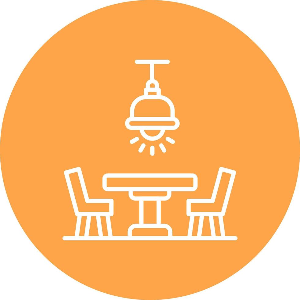 Dining Table Creative Icon Design vector