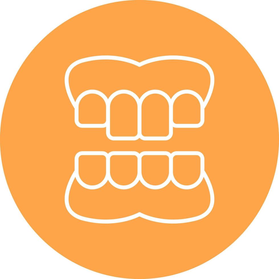 diseño de icono creativo de dentadura postiza vector