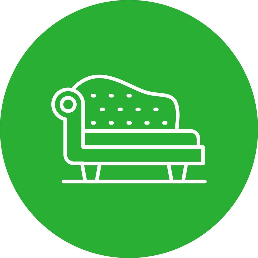 Chaise Longue Creative Icon Design vector