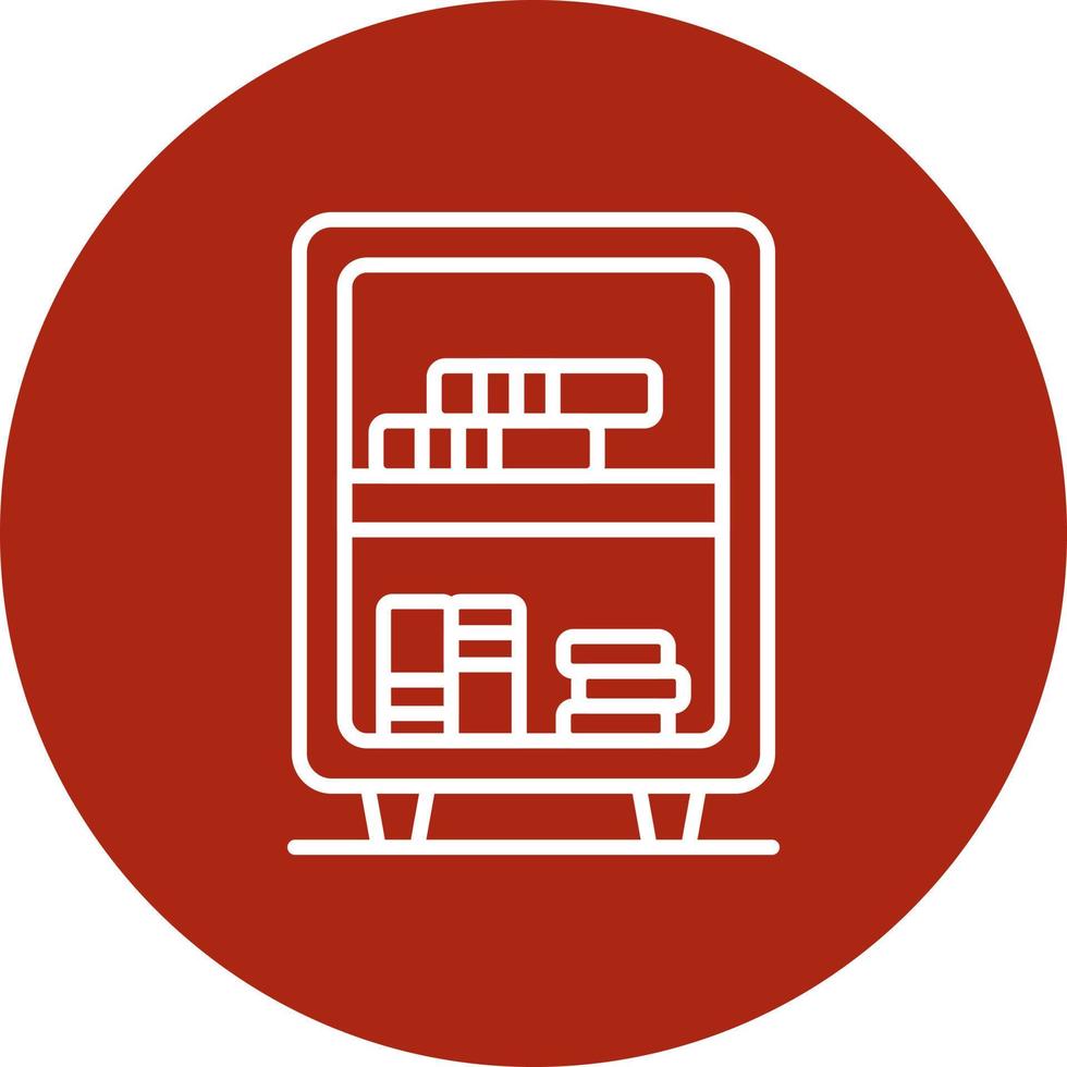 Bookshelf Creative Icon Design vector