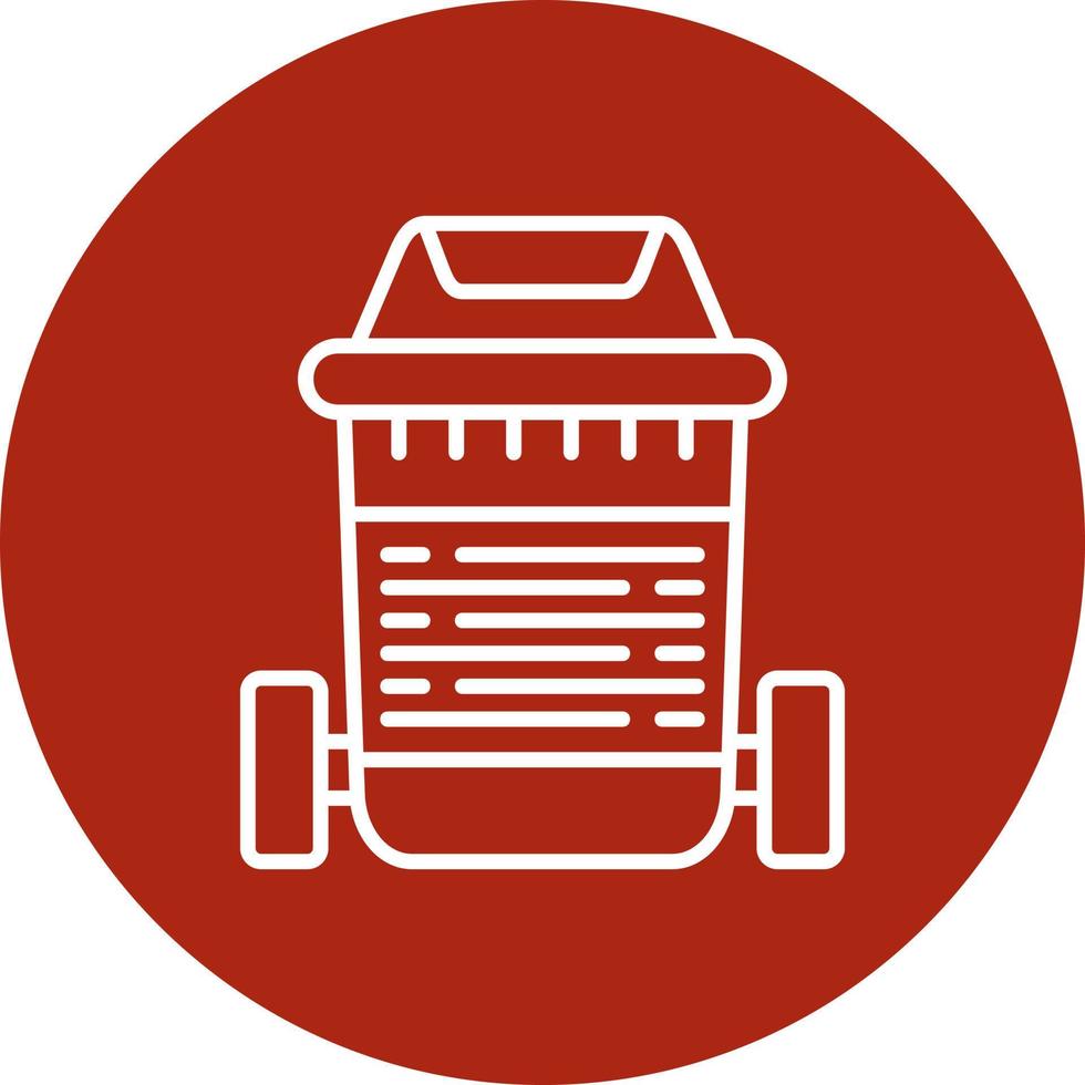 Trash Bin Creative Icon Design vector