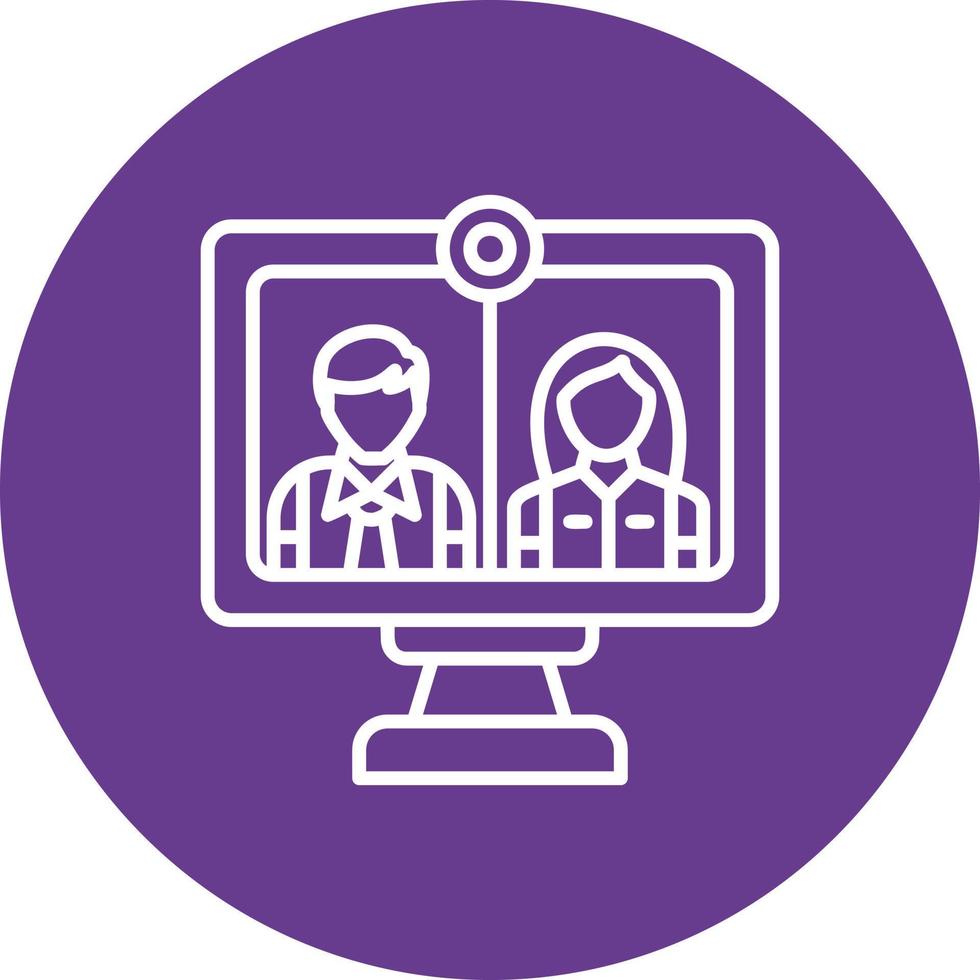 Online Interview Creative Icon Design vector