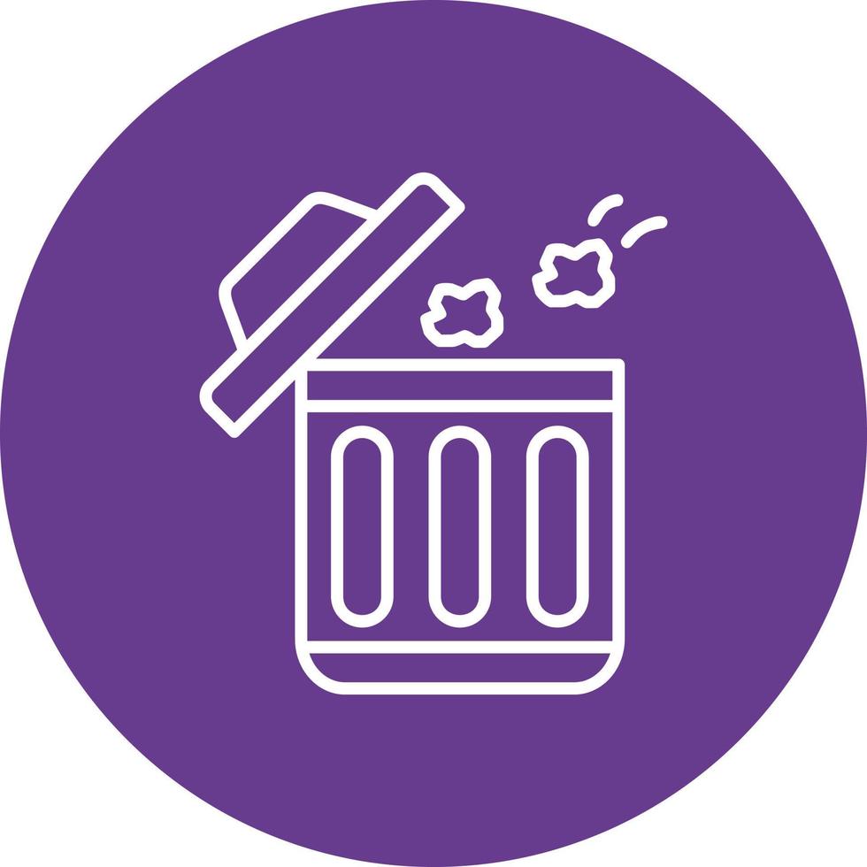 Throwing Trash Creative Icon Design vector