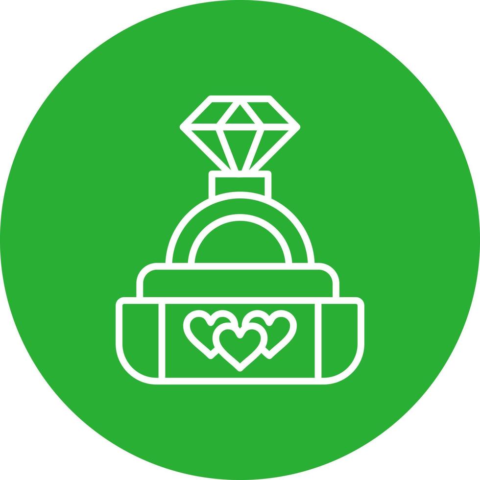 diseño de icono creativo de anillo de bodas vector