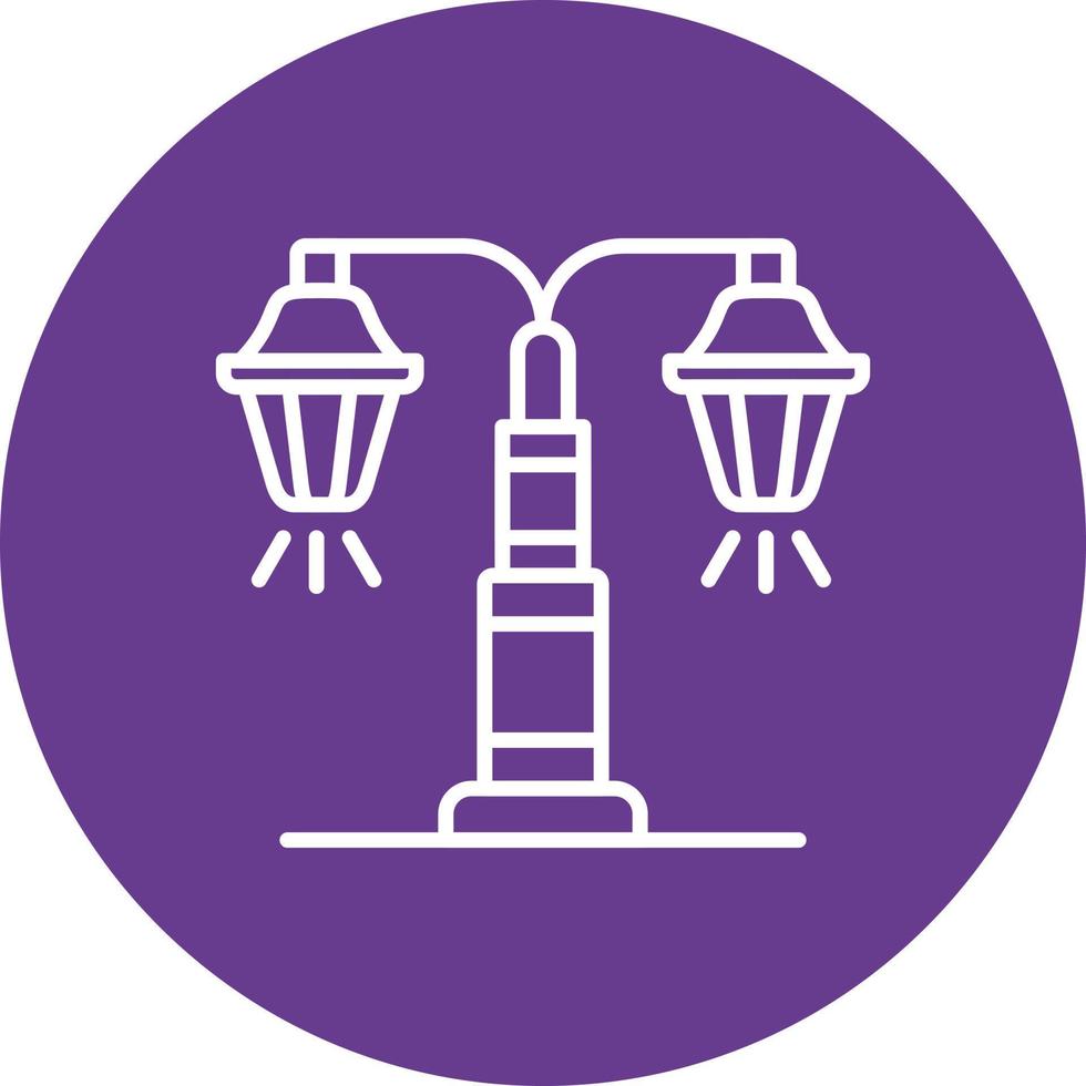 Street Lamp Creative Icon Design vector