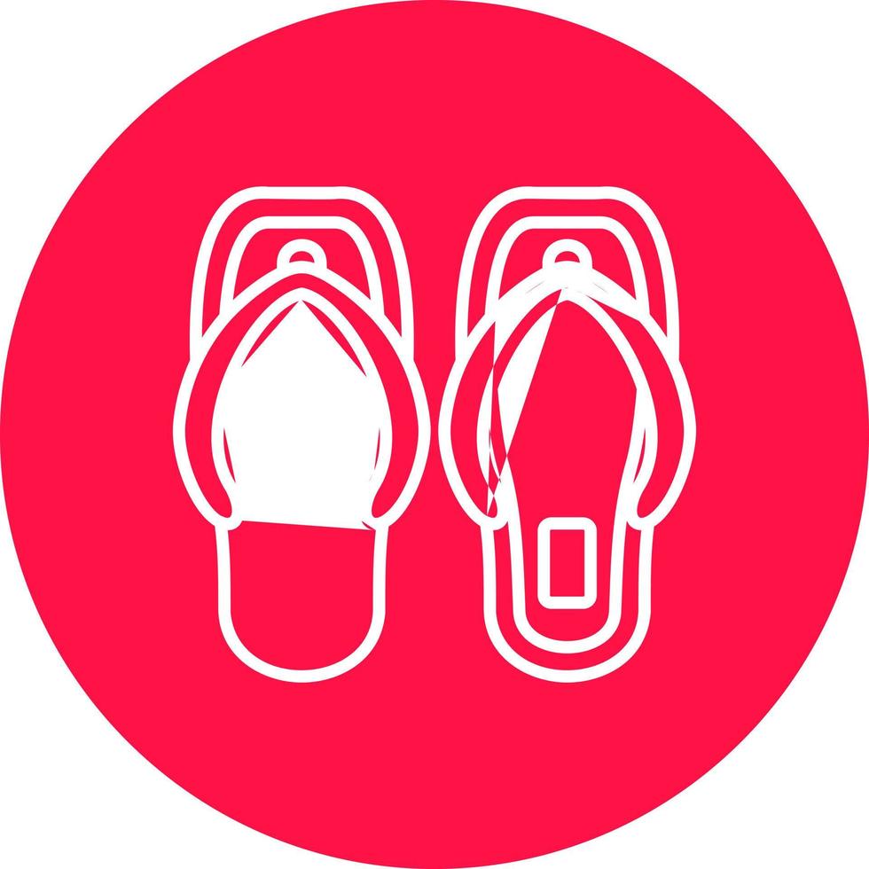 diseño de icono creativo de chanclas vector