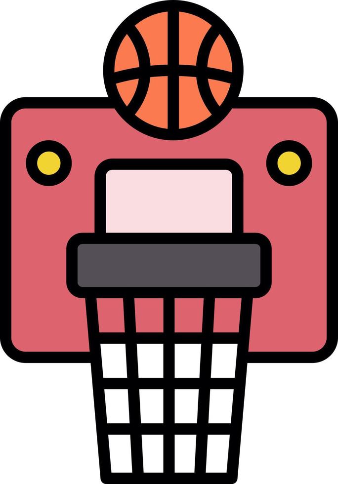 Basketball Hoop Creative Icon Design vector